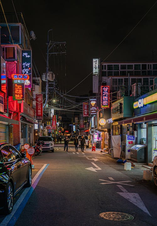 Đường phố về đêm ở Hàn Quốc