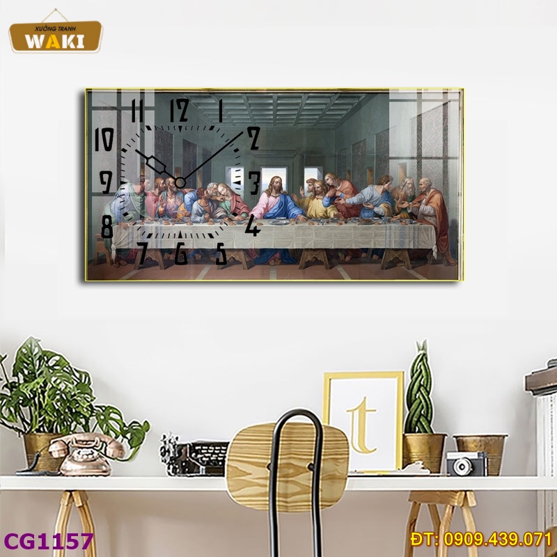 Đặt mua Tranh đồng hồ Thiên Chúa giá rẻ DHCG100