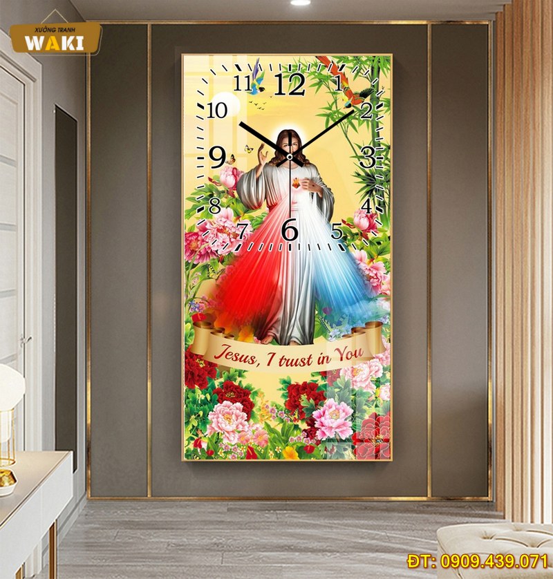 Đặt mua Tranh đồng hồ Thiên Chúa giá rẻ DHCG109