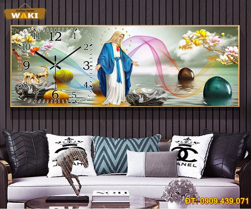 Đặt mua Tranh đồng hồ Thiên Chúa giá rẻ DHCG130