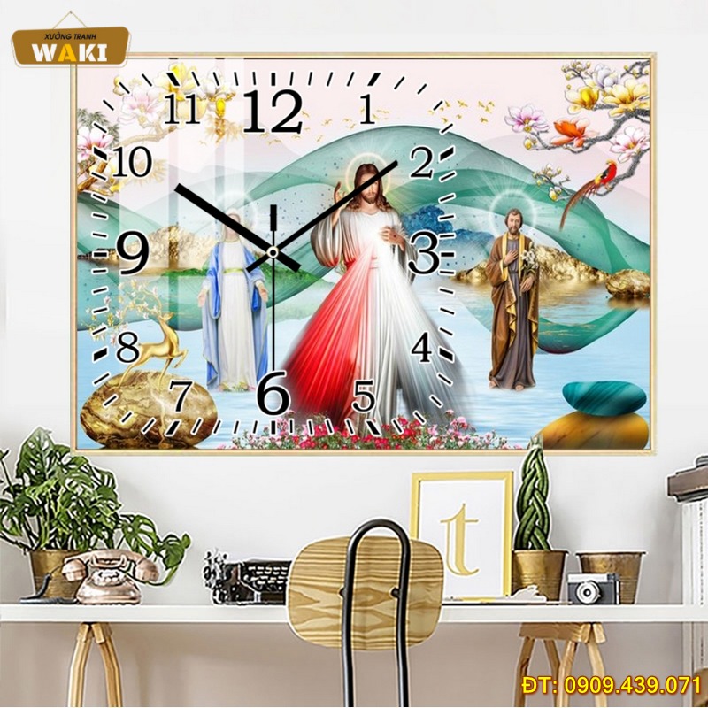 Đặt mua Tranh đồng hồ Thiên Chúa giá rẻ DHCG142