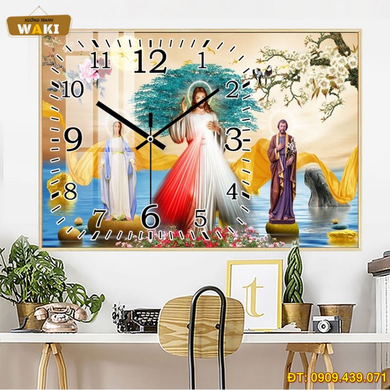 Đặt mua Tranh đồng hồ Thiên Chúa giá rẻ DHCG145