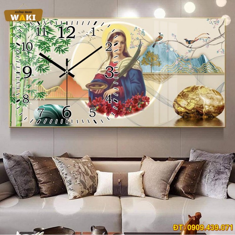 Đặt mua Tranh đồng hồ Thiên Chúa giá rẻ DHCG154