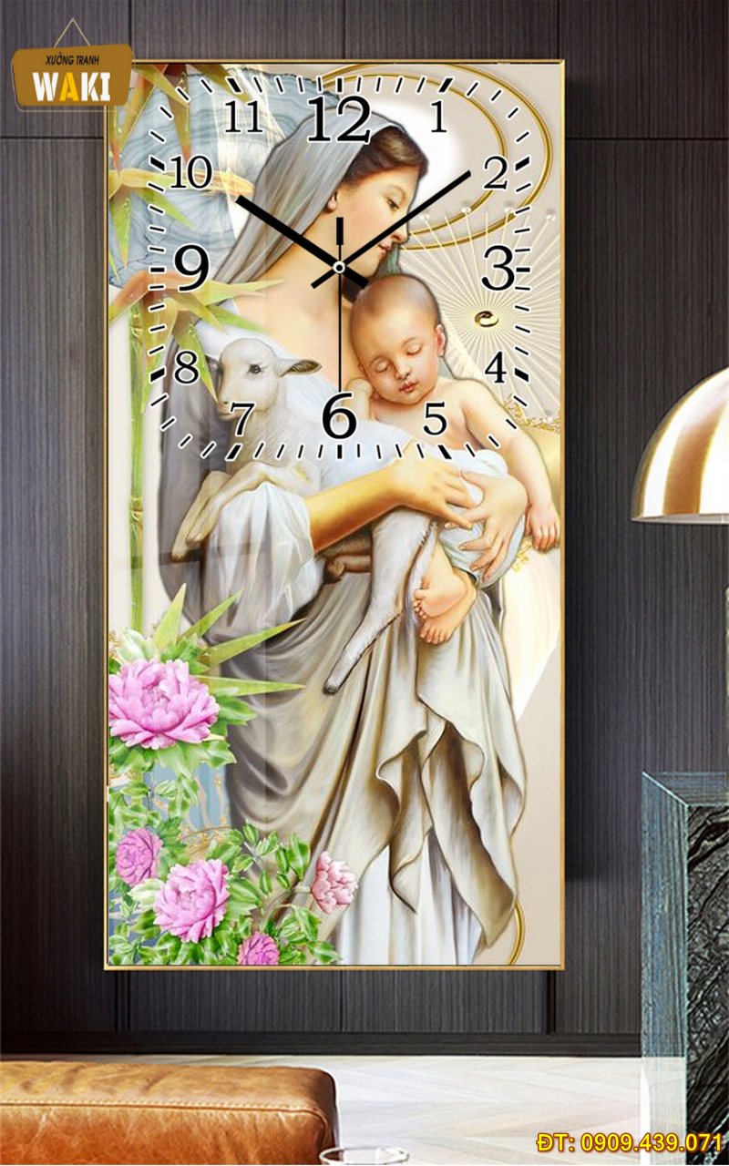 Đặt mua Tranh đồng hồ Thiên Chúa giá rẻ DHCG178
