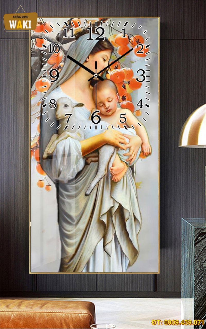 Đặt mua Tranh đồng hồ Thiên Chúa giá rẻ DHCG199