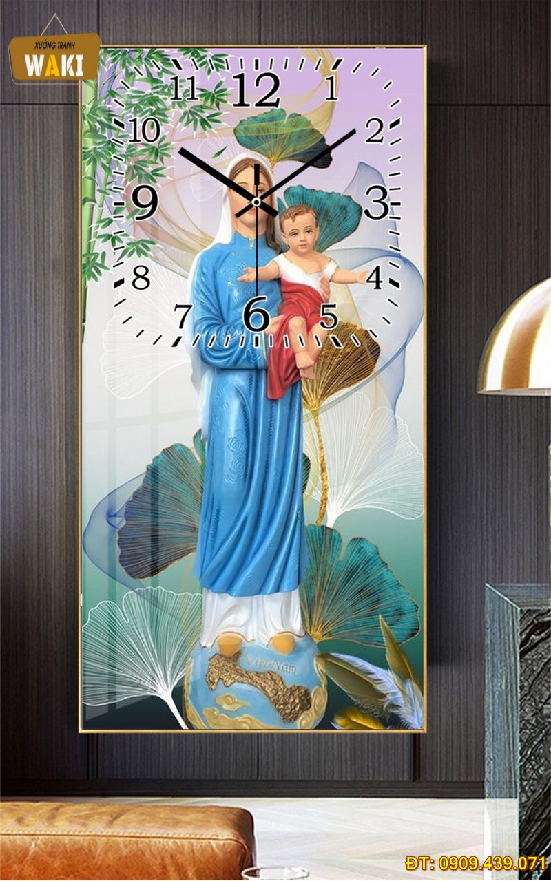 Đặt mua Tranh đồng hồ Thiên Chúa giá rẻ DHCG205