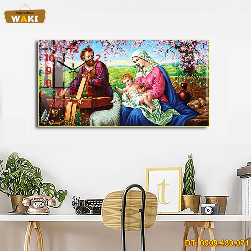 Đặt mua Tranh đồng hồ Thiên Chúa giá rẻ DHCG034