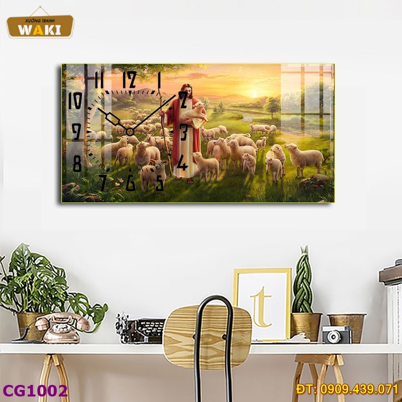 Đặt mua Tranh đồng hồ Thiên Chúa giá rẻ DHCG037