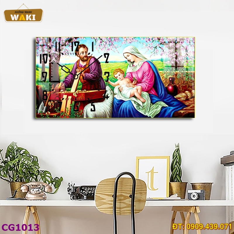 Đặt mua Tranh đồng hồ Thiên Chúa giá rẻ DHCG043