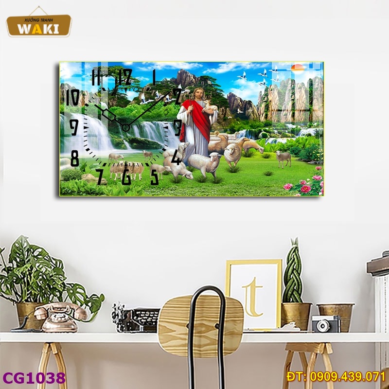 Đặt mua Tranh đồng hồ Thiên Chúa giá rẻ DHCG055
