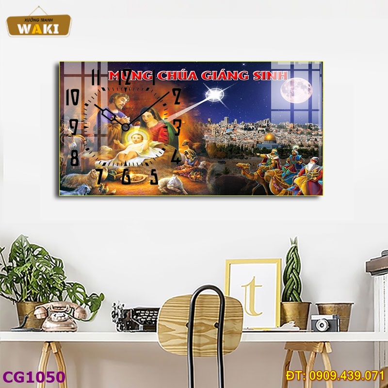 Đặt mua Tranh đồng hồ Thiên Chúa giá rẻ DHCG058