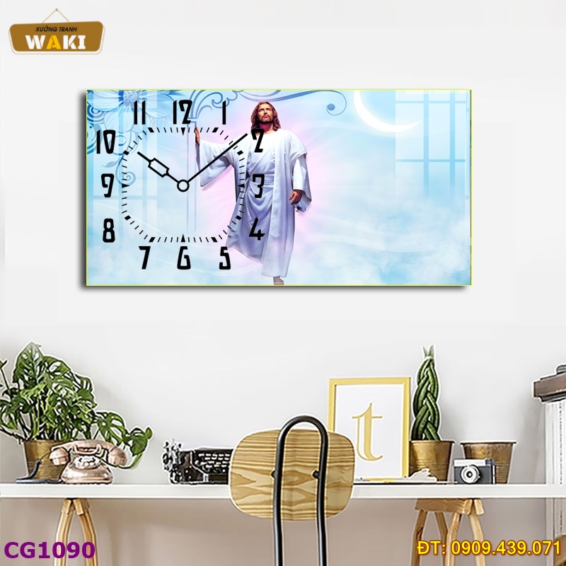 Đặt mua Tranh đồng hồ Thiên Chúa giá rẻ DHCG070