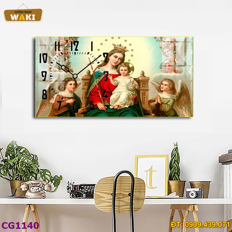 Đặt mua Tranh đồng hồ Thiên Chúa giá rẻ DHCG088