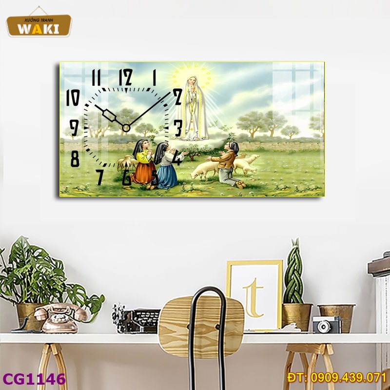 Đặt mua Tranh đồng hồ Thiên Chúa giá rẻ DHCG091
