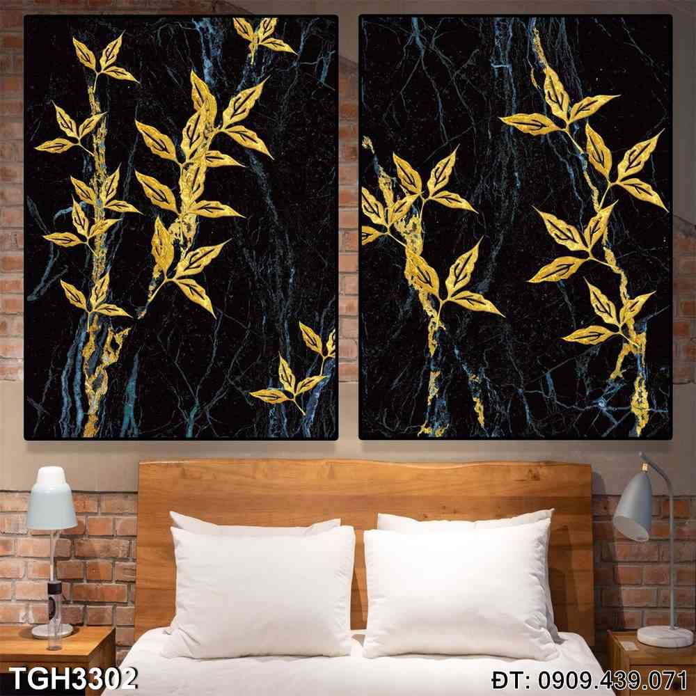 Đặt mua Bộ 2 tranh trang trí hoa ly vàng - Mã:TGH3302
