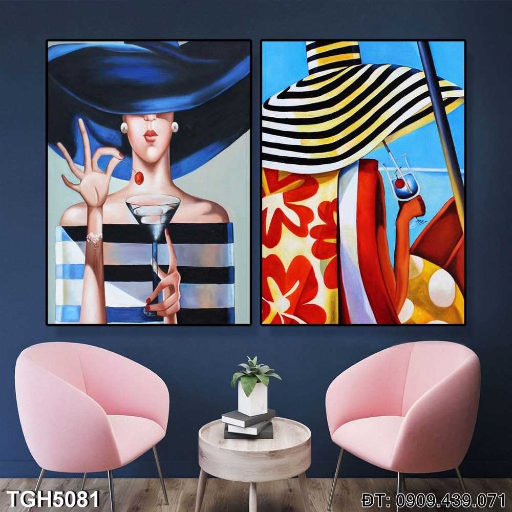 Bộ 2 tranh Tận hưởng khu nghỉ dưỡng Đặt mua Bộ 2 tranh Tận hưởng khu nghỉ dưỡng