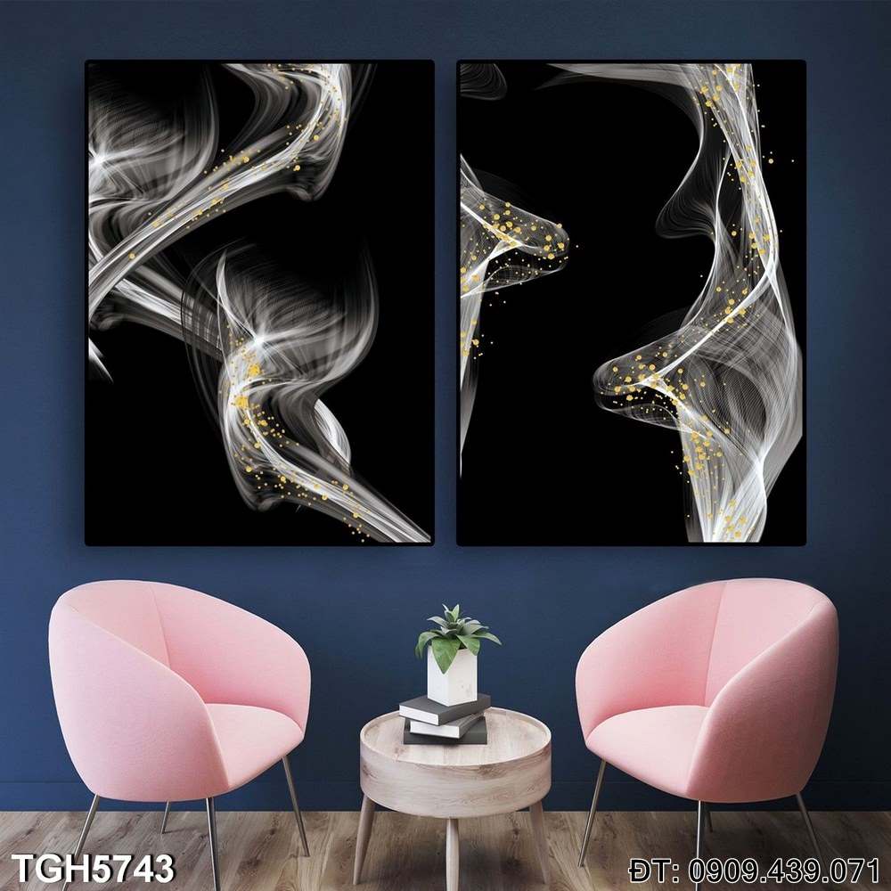 Đặt mua Bộ 2 tranh Làn Khói Thuốc