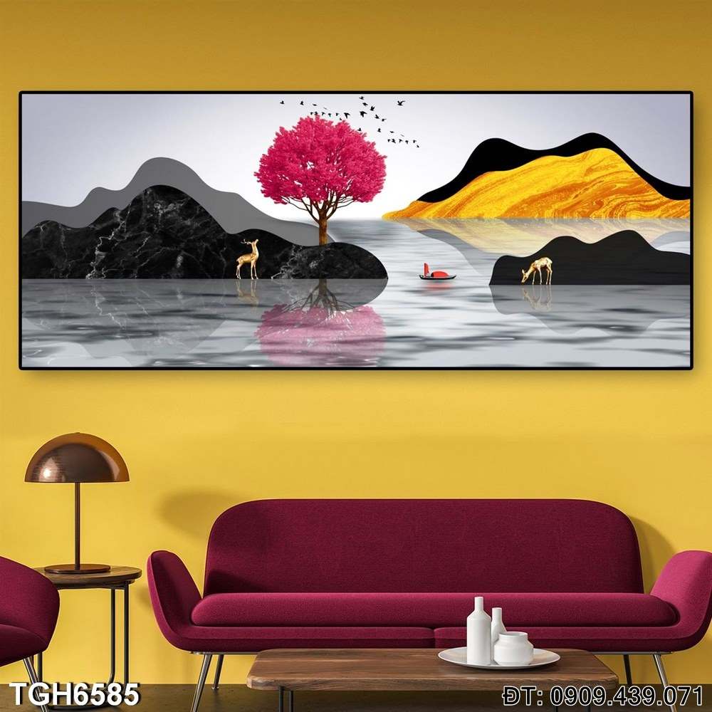 Đặt mua Tranh Núi Sông Hươu - TGH6585