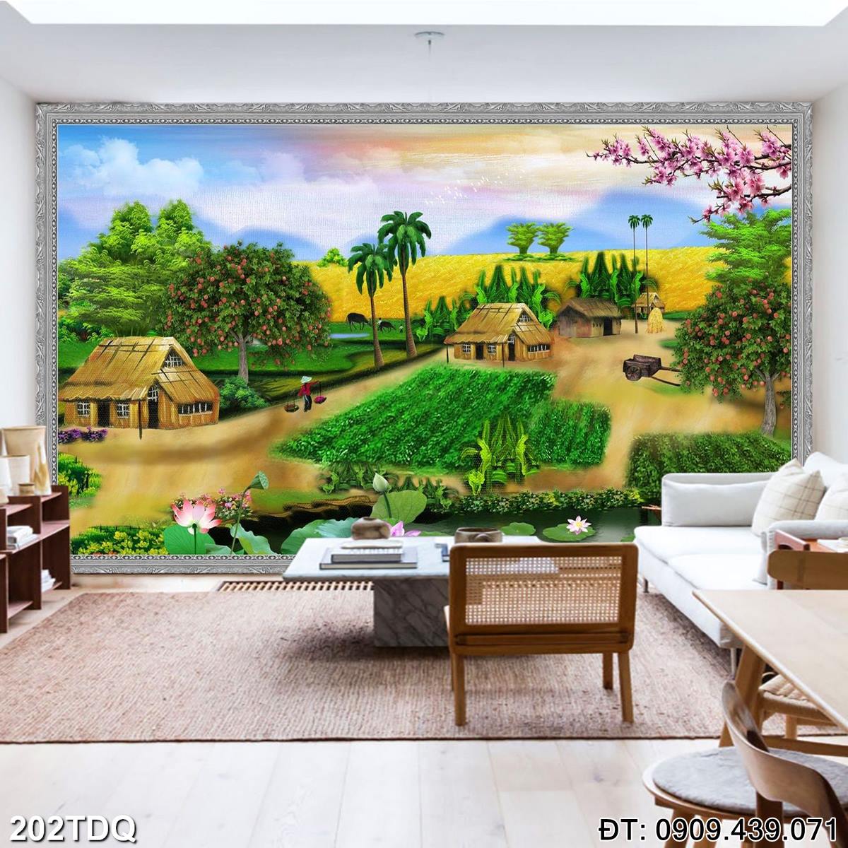 Đặt mua Tranh đồng quê Việt Nam giá rẻ  - mã: 202TDQ