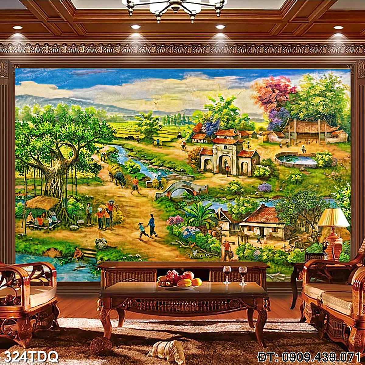 Đặt mua Tranh quê hương treo tường  - mã: 324TDQ