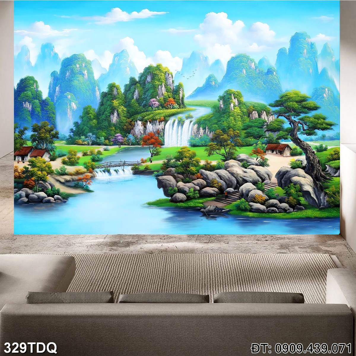 Đặt mua Tranh đồng quê Việt Nam đẹp  - mã: 329TDQ