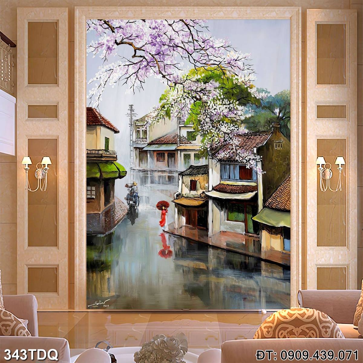 Đặt mua Tranh đồng quê Việt Nam nghệ thuật  - mã: 343TDQ