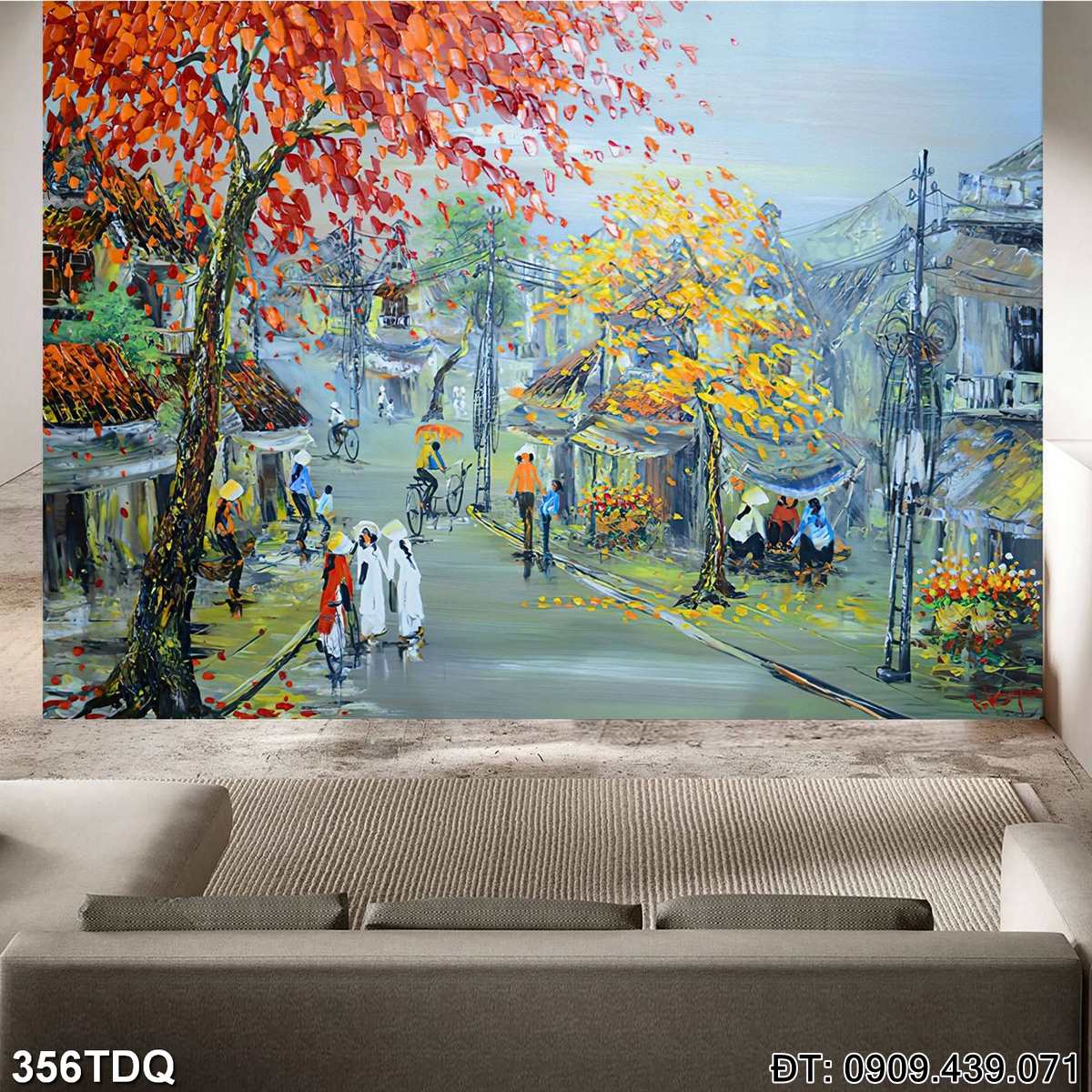 Đặt mua Tranh đồng quê Việt Nam đẹp  - mã: 356TDQ