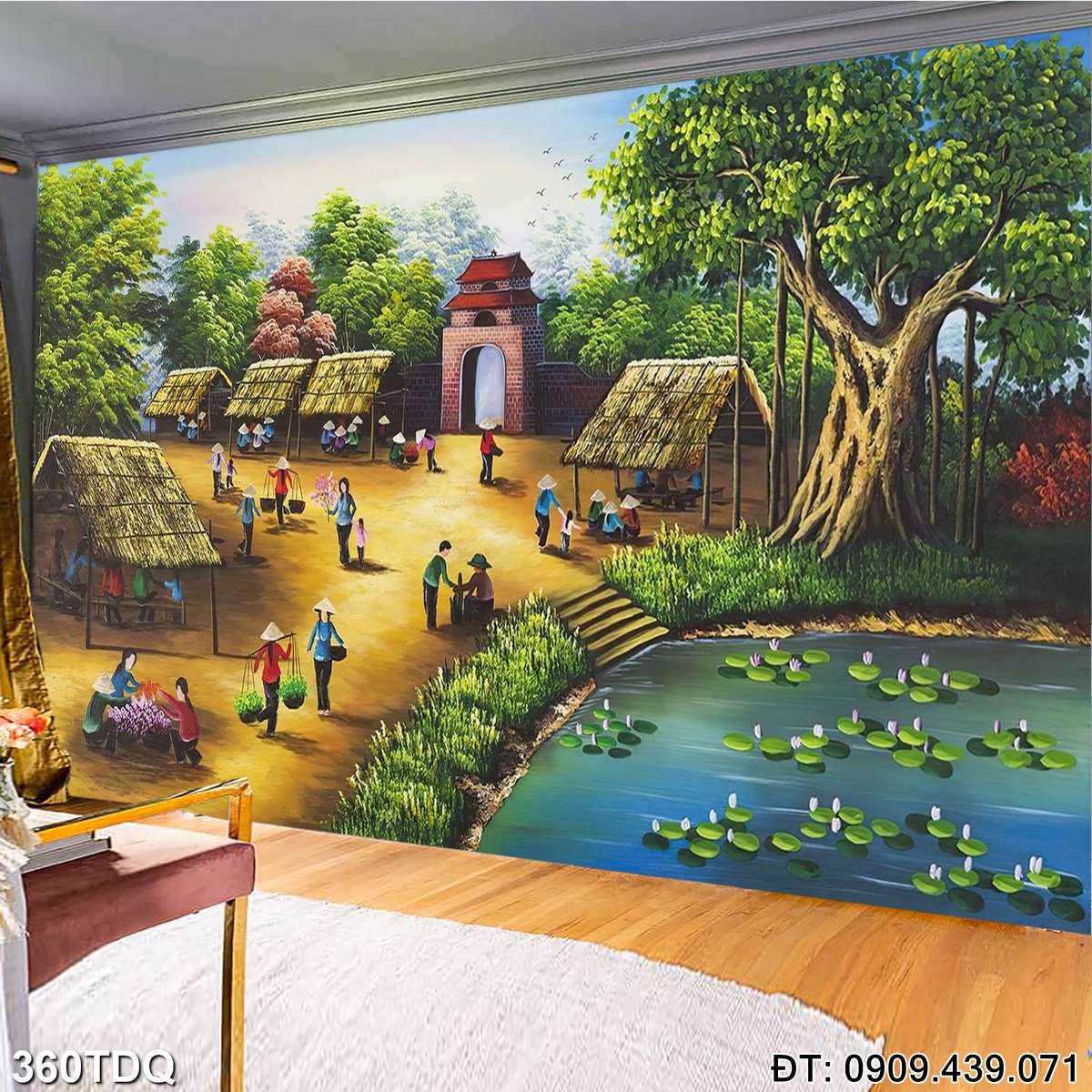 Đặt mua Tranh đồng quê Việt Nam đẹp  - mã: 360TDQ