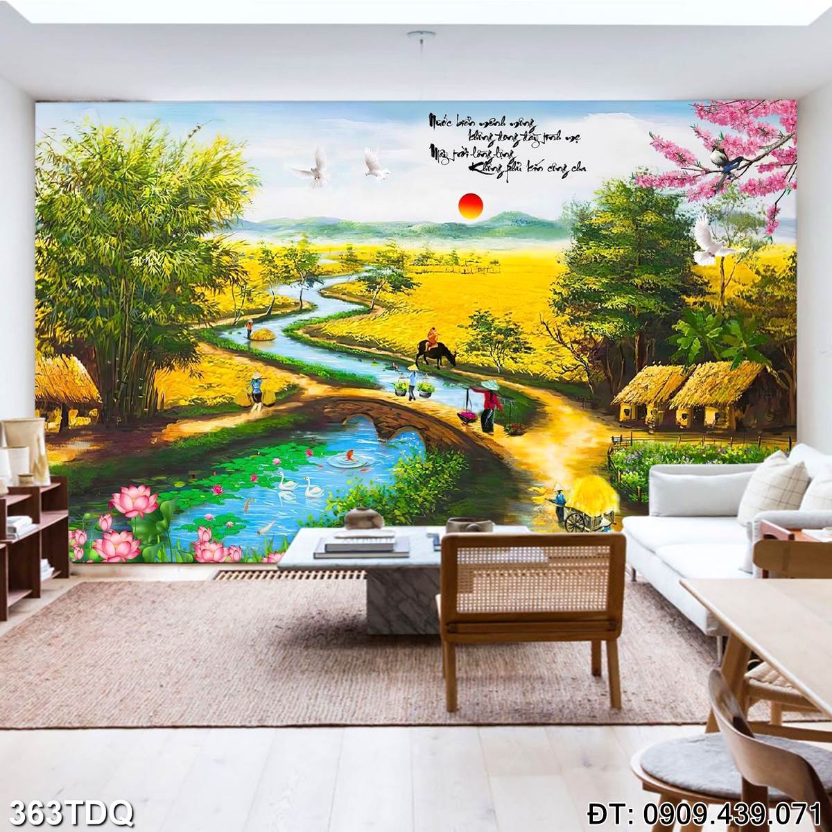 Đặt mua Tranh đồng quê Việt Nam đẹp  - mã: 363TDQ