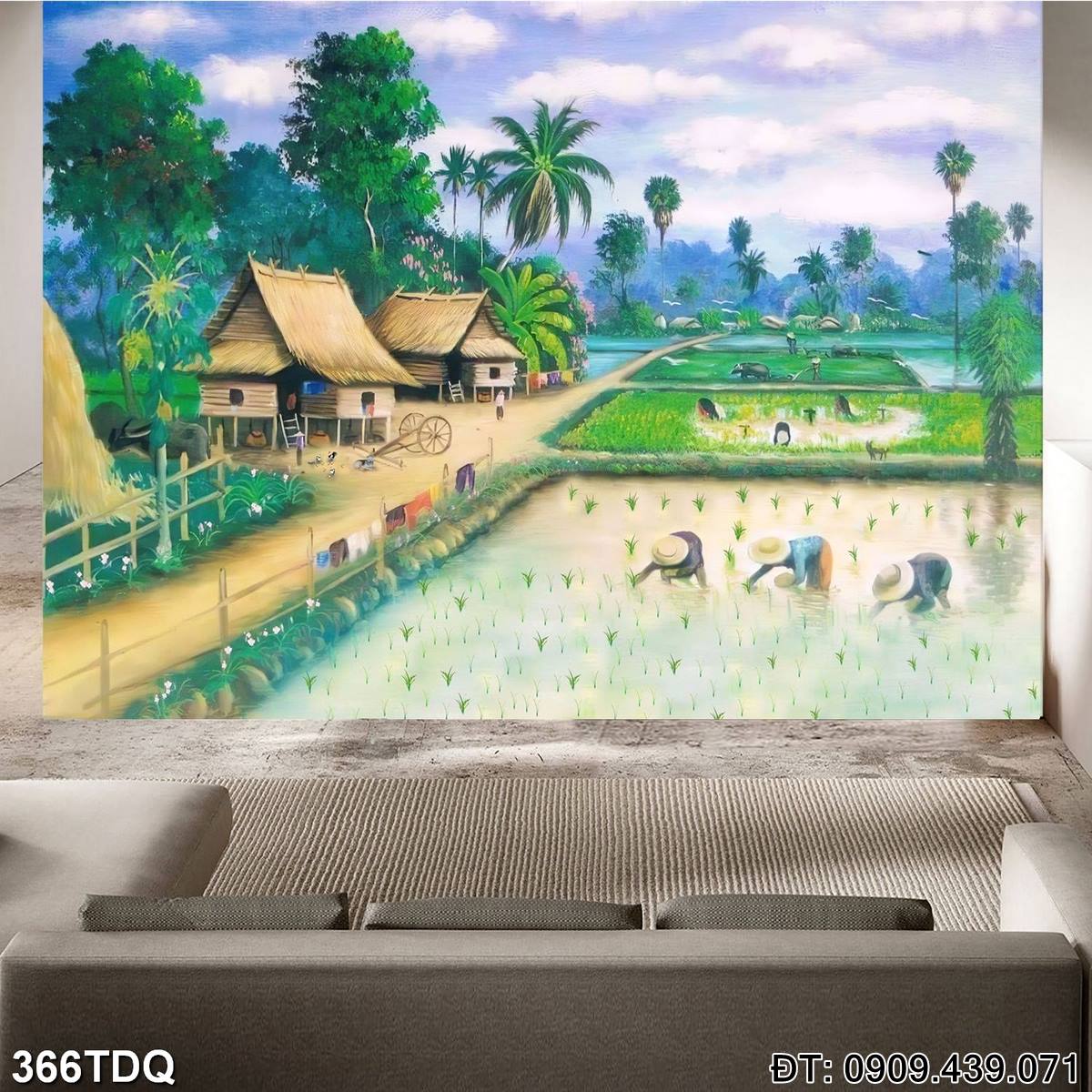 Đặt mua Bức tranh đồng quê nổi tiếng  - mã: 366TDQ