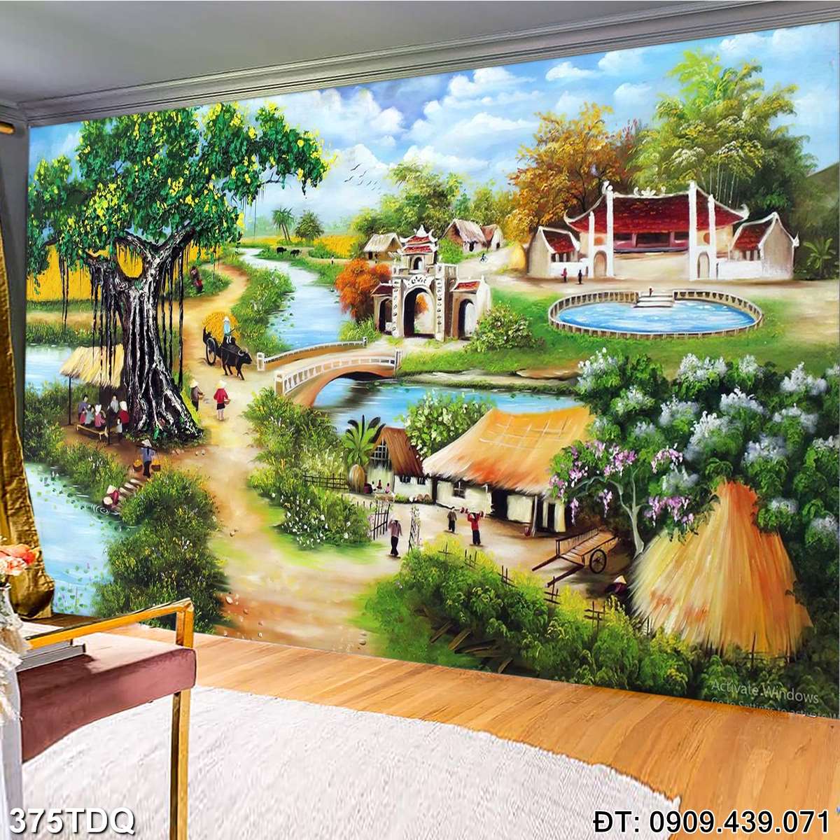 Đặt mua Bức tranh đồng quê nổi tiếng  - mã: 375TDQ