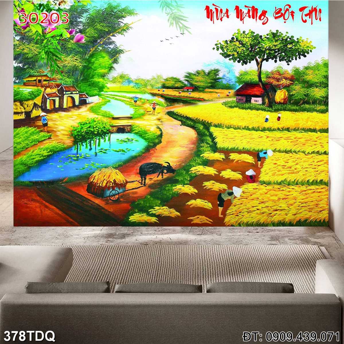 Đặt mua Tranh quê hương treo tường  - mã: 378TDQ