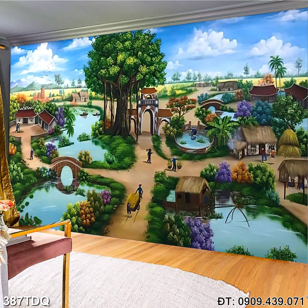 Đặt mua Bức tranh đồng quê nổi tiếng  - mã: 387TDQ