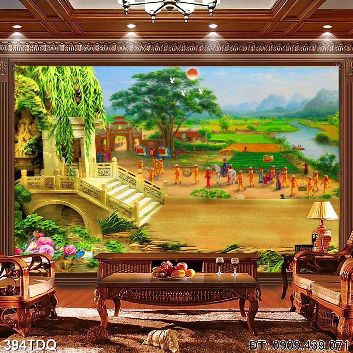 Đặt mua Tranh quê hương treo tường  - mã: 394TDQ