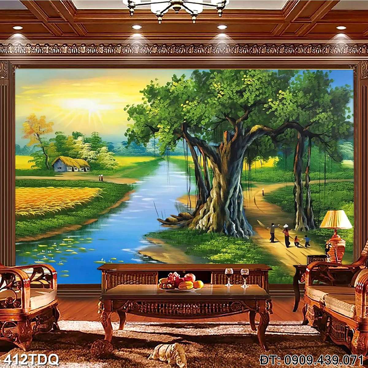 Đặt mua Tranh quê hương treo tường  - mã: 412TDQ