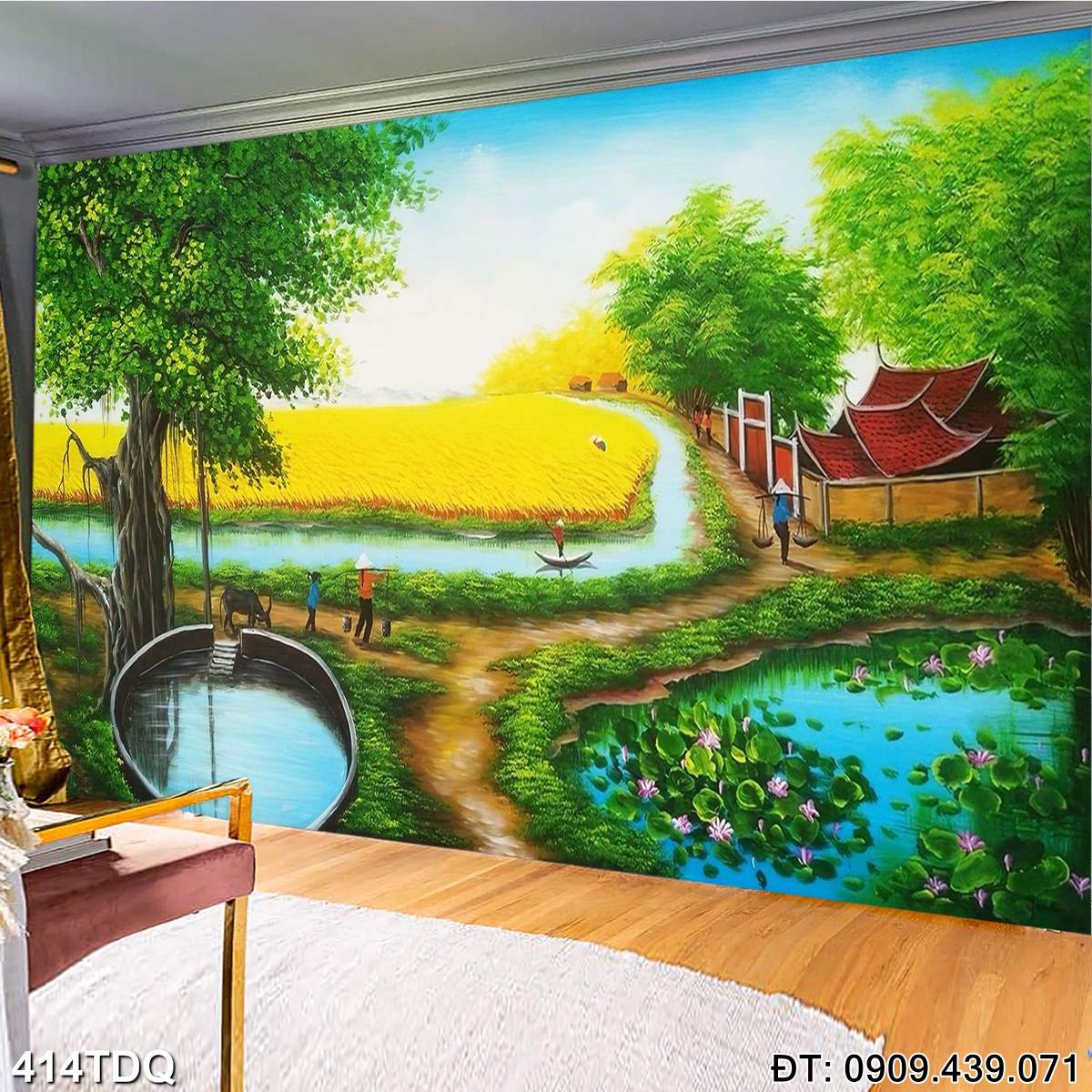 Đặt mua Bức tranh đồng quê nổi tiếng  - mã: 414TDQ
