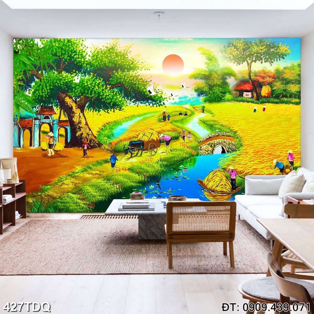 Đặt mua Tranh quê hương treo tường  - mã: 427TDQ