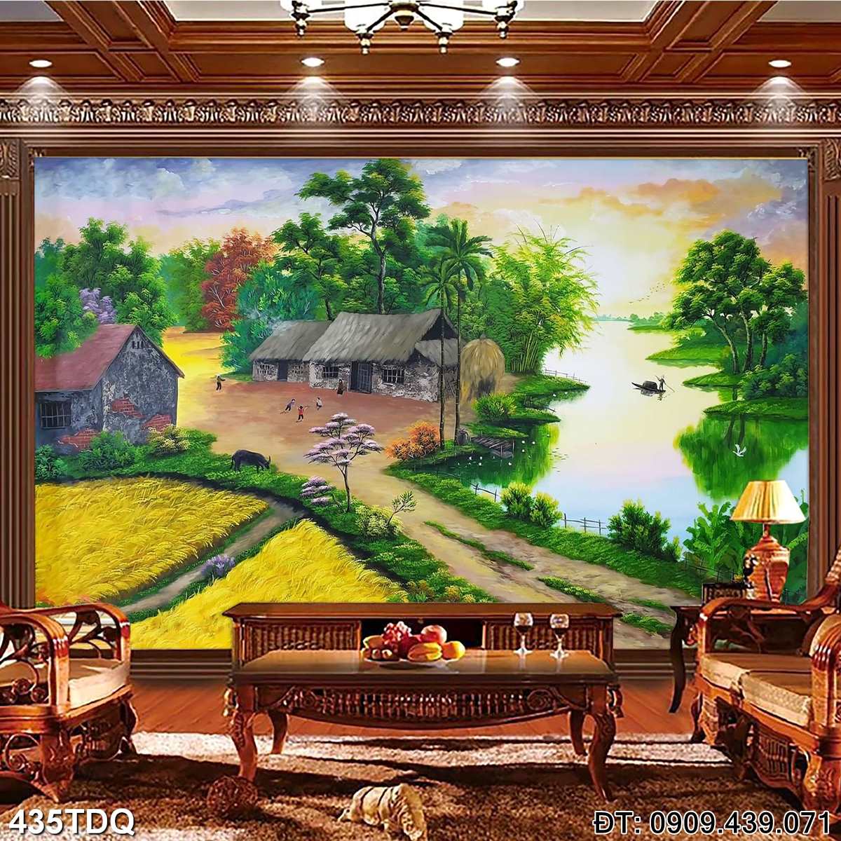 Đặt mua Tranh đồng quê Việt Nam đẹp  - mã: 435TDQ