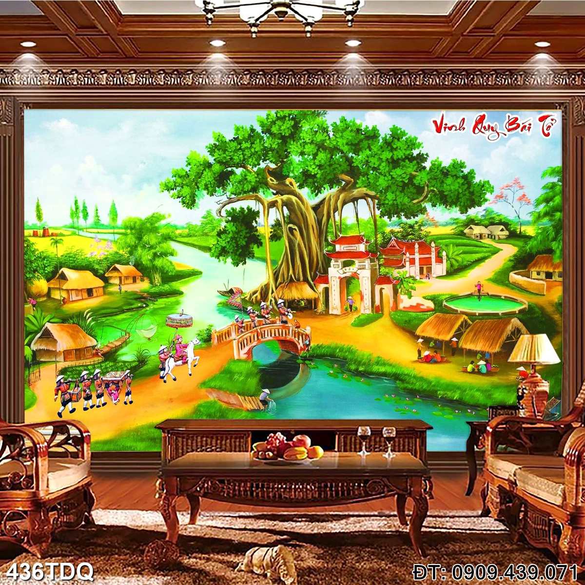 Đặt mua Tranh đồng quê Việt Nam giá rẻ  - mã: 436TDQ