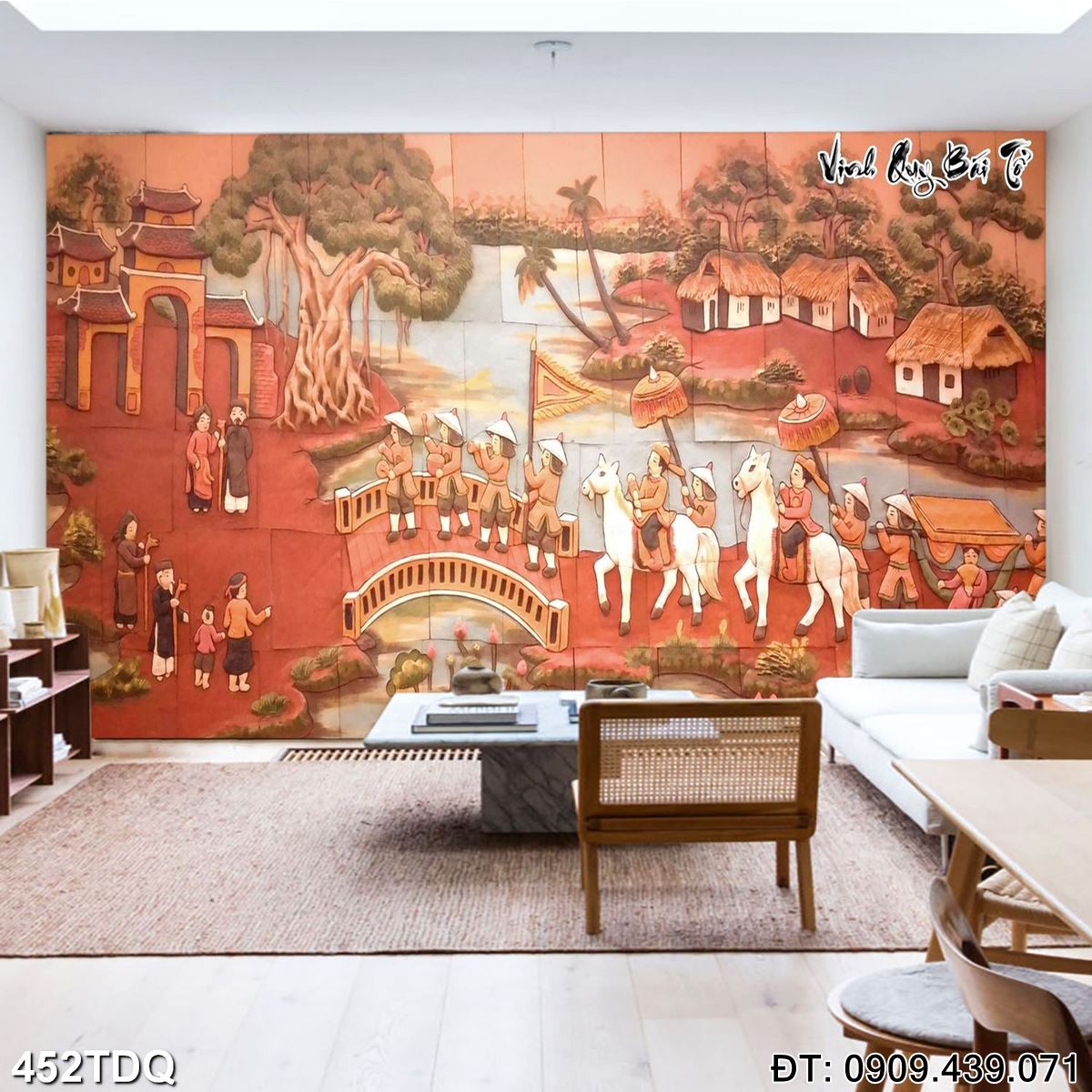 Đặt mua Tranh làng quê Việt Nam cao cấp  - mã: 452TDQ