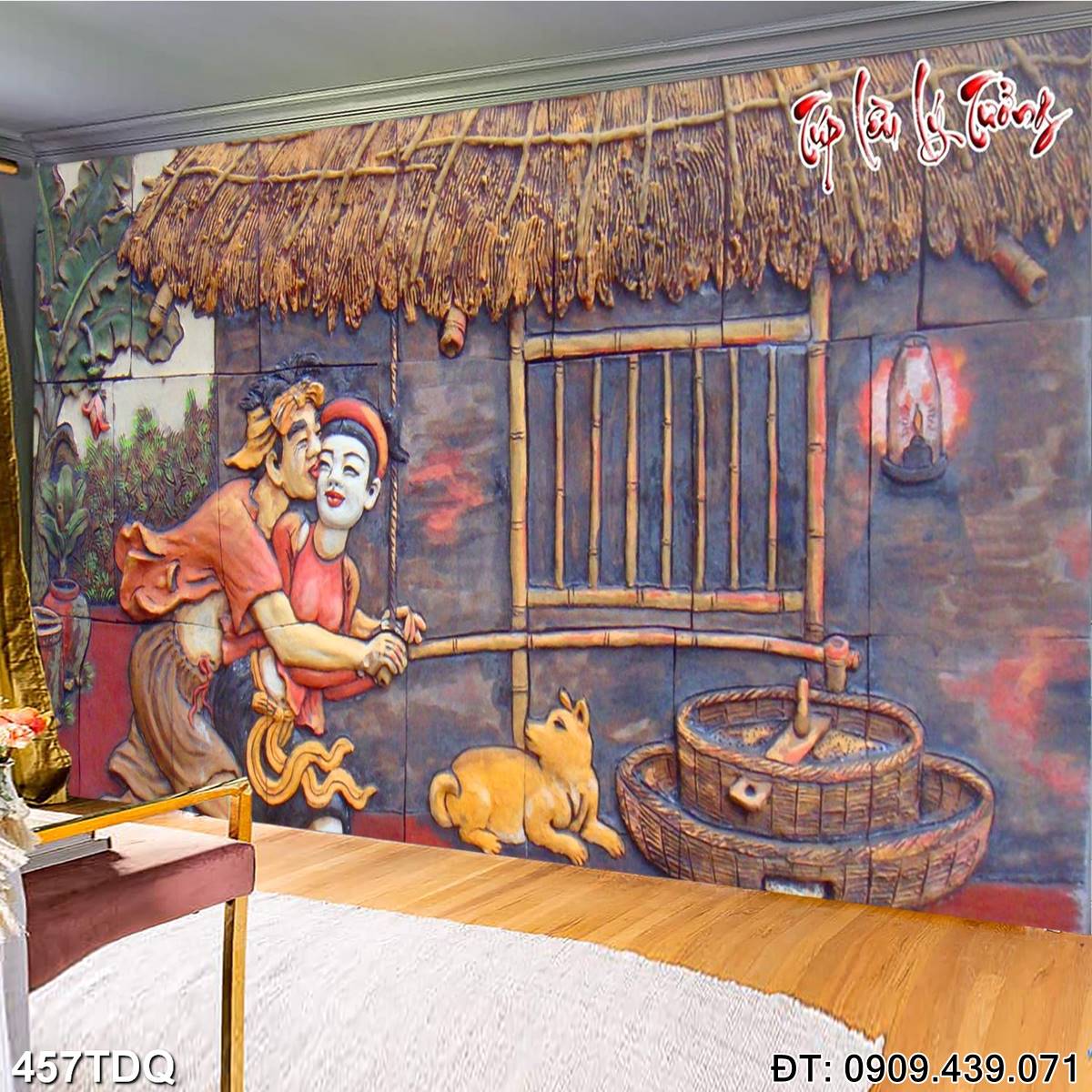 Đặt mua Tranh đồng quê Việt Nam đẹp  - mã: 457TDQ