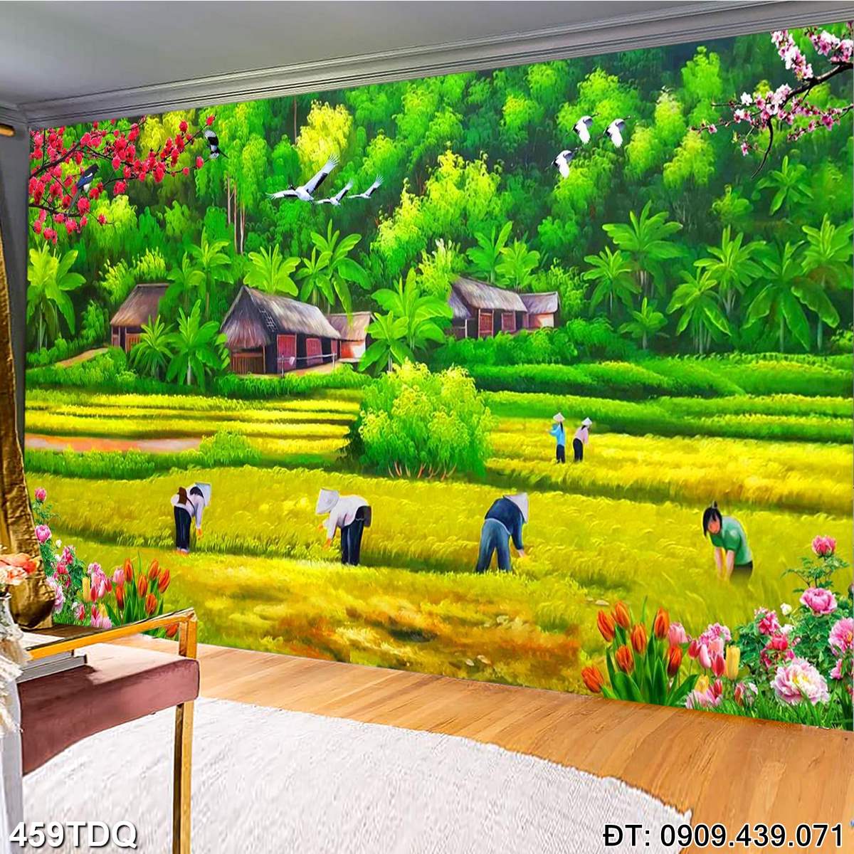 Đặt mua Tranh đồng quê Việt Nam đẹp  - mã: 459TDQ