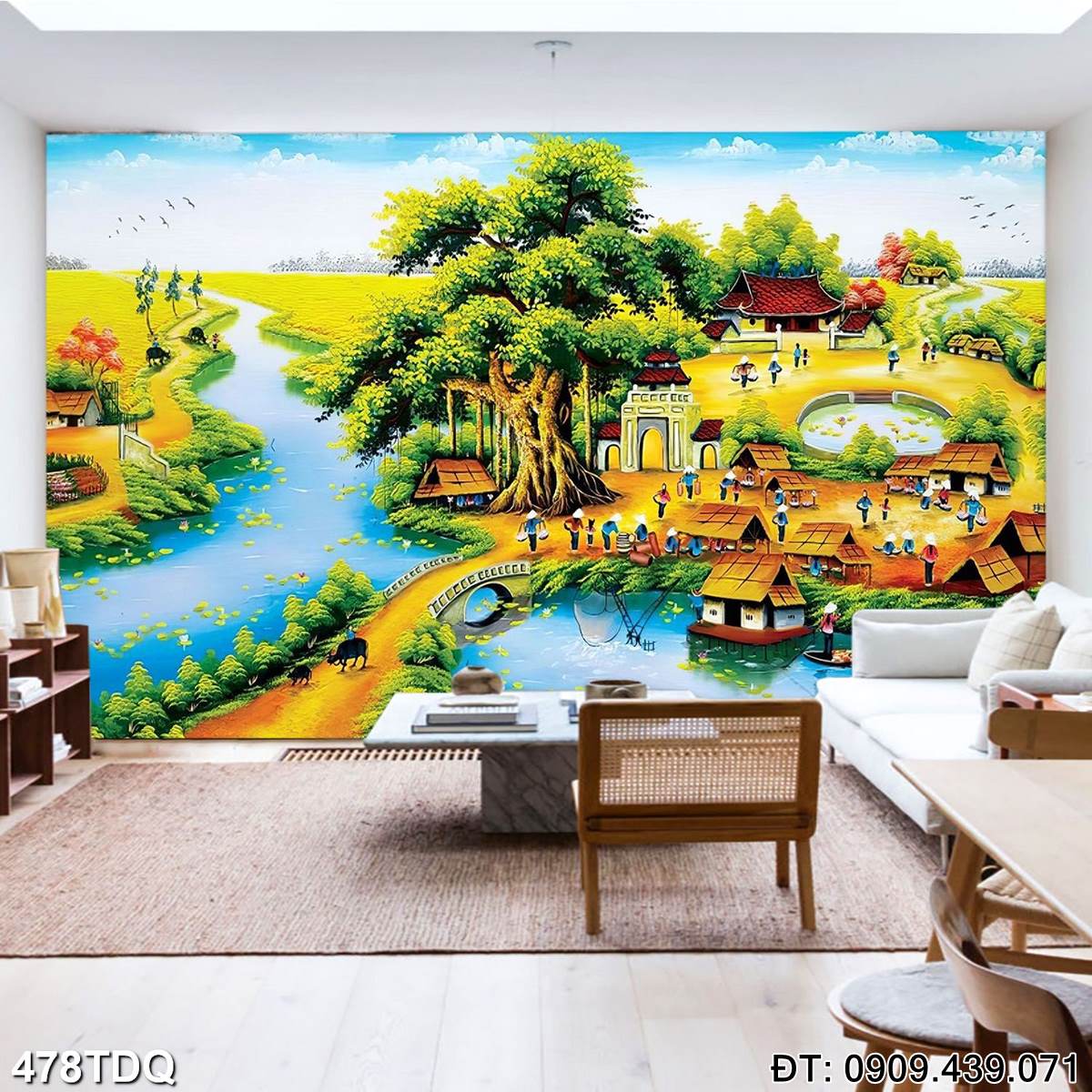 Đặt mua Tranh quê hương treo tường  - mã: 478TDQ
