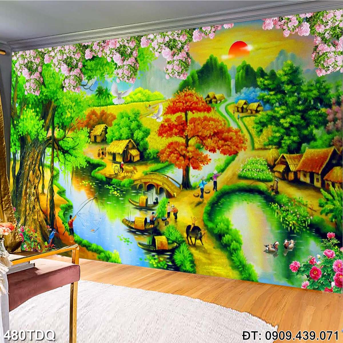 Đặt mua Bức tranh đồng quê nổi tiếng  - mã: 480TDQ