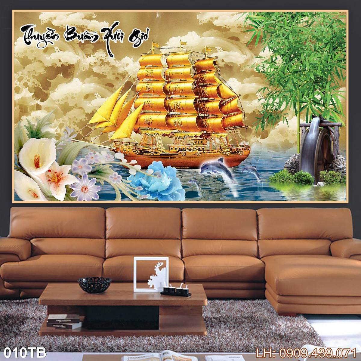 Tranh Thuan Buom Xuoi Gio Tranh Thuyen Buom 10