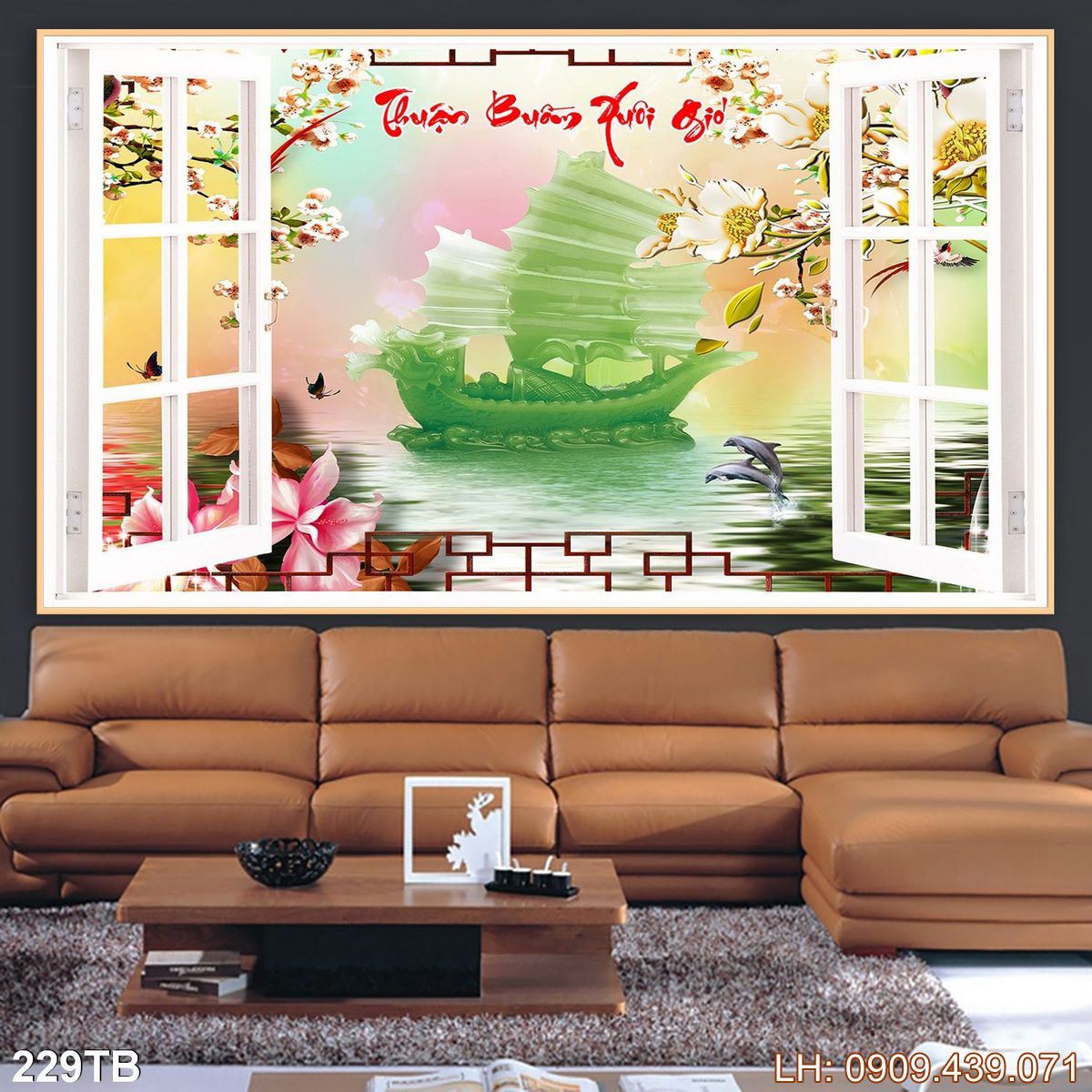 Tranh Thuan Buom Xuoi Gio Tranh Thuyen Buom 229