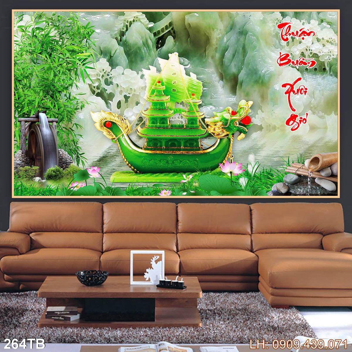 Tranh Thuan Buom Xuoi Gio Tranh Thuyen Buom 264