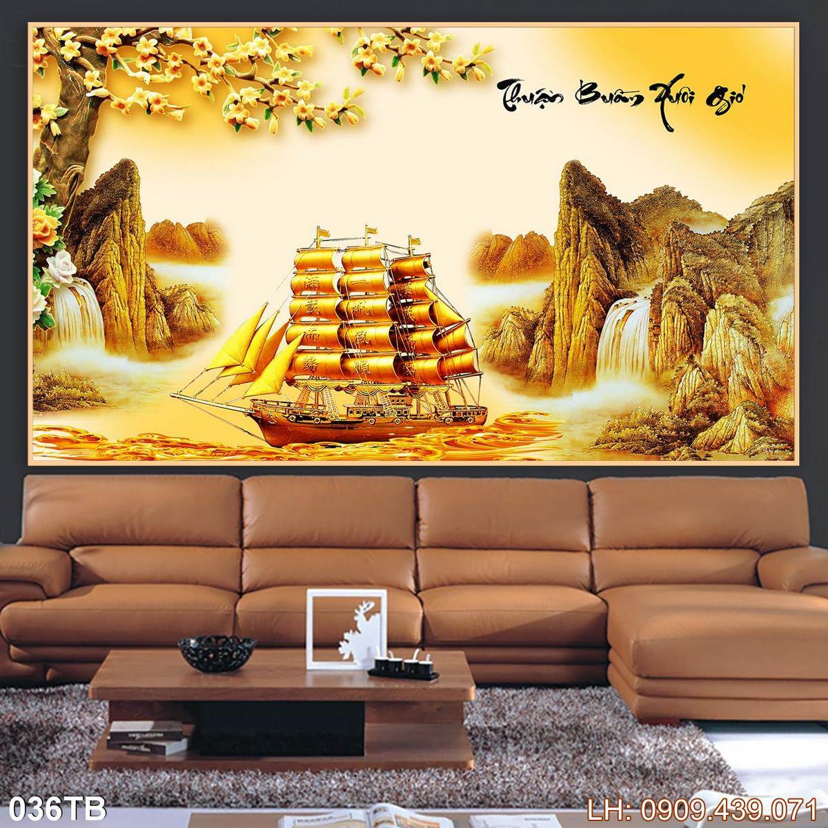 Tranh Thuan Buom Xuoi Gio Tranh Thuyen Buom 36