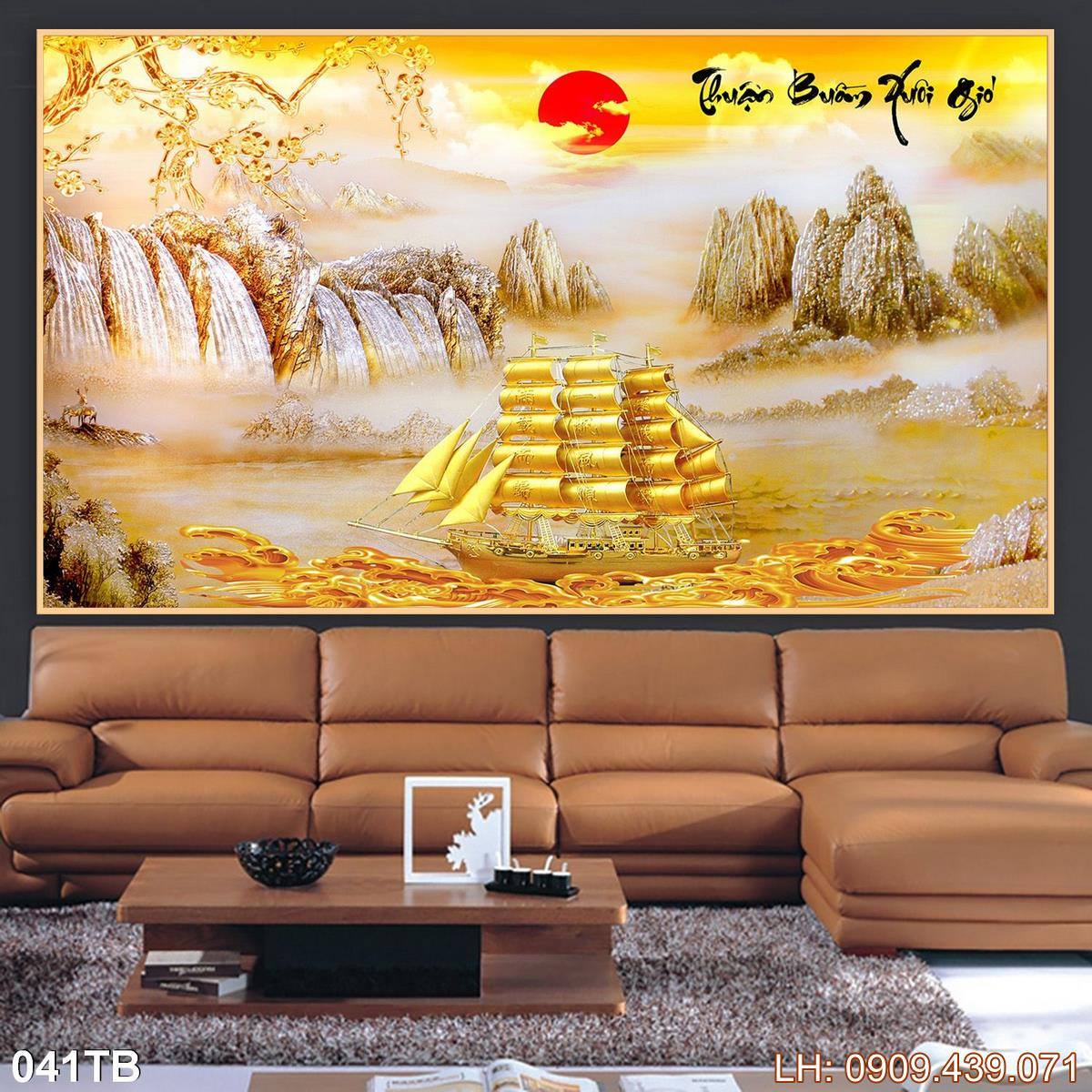Tranh Thuan Buom Xuoi Gio Tranh Thuyen Buom 41