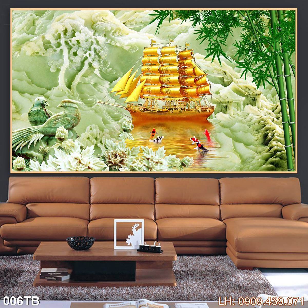 Tranh Thuan Buom Xuoi Gio Tranh Thuyen Buom 6